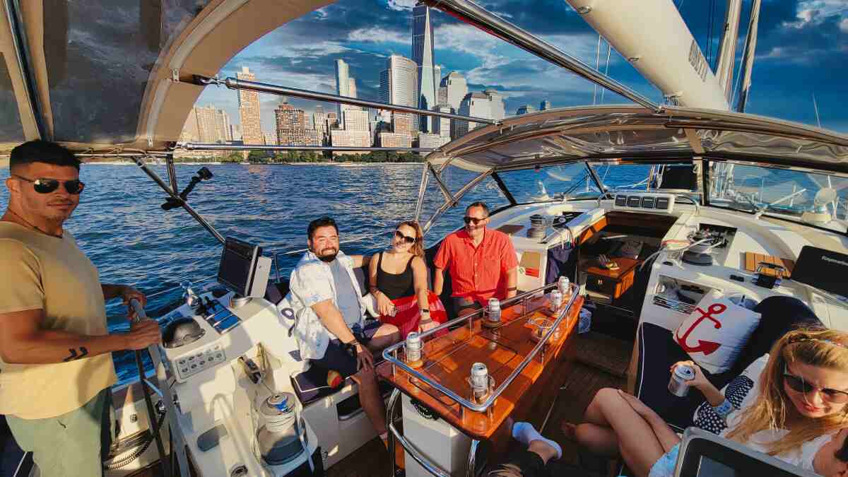 Party on a sailboat